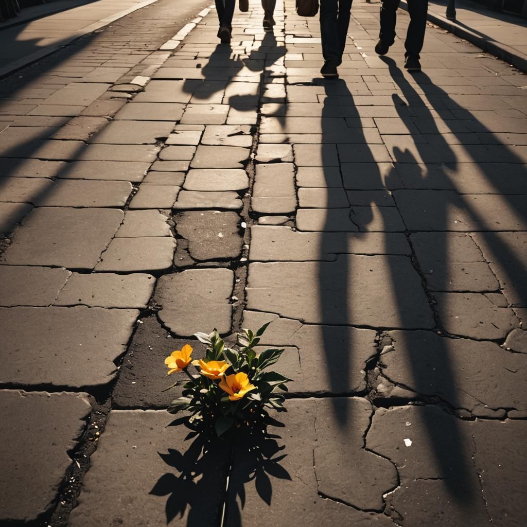 Urban Flower: Beauty Amidst City Grime