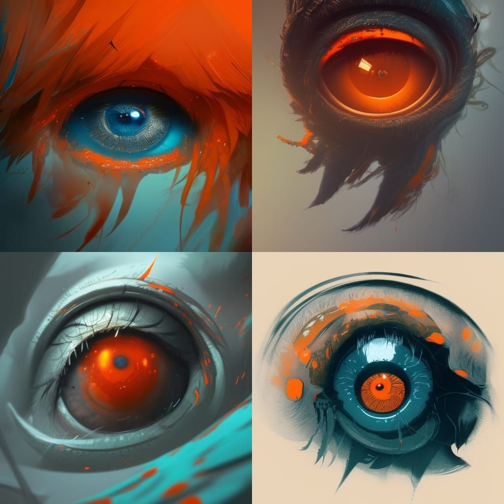 Hyperdetailed Hairy Eyeball Concept Art