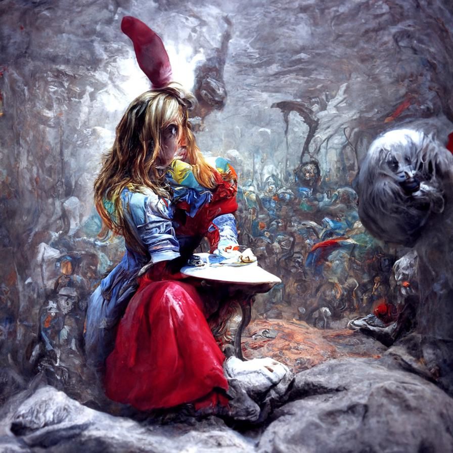 Hyperrealistic Alice in Wonderland Artwork