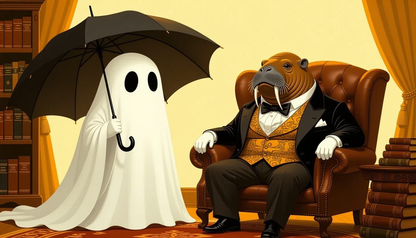 Ghost meets a walrus