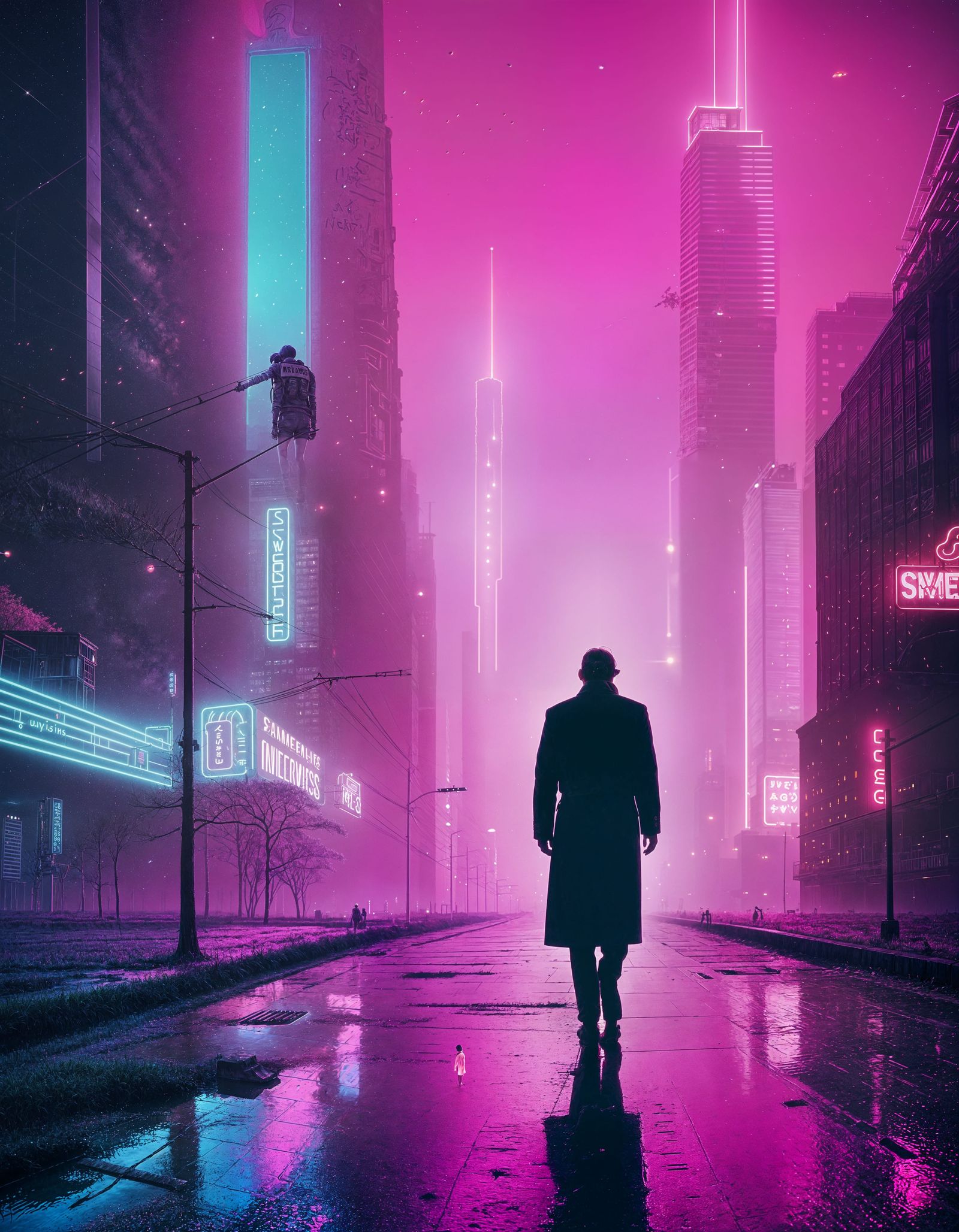 Grave of Fireflies in Synthwave Style