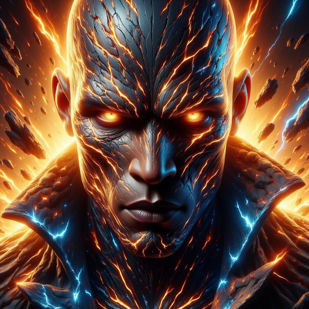 Heroic Black Man in Vintage Comic Book Style