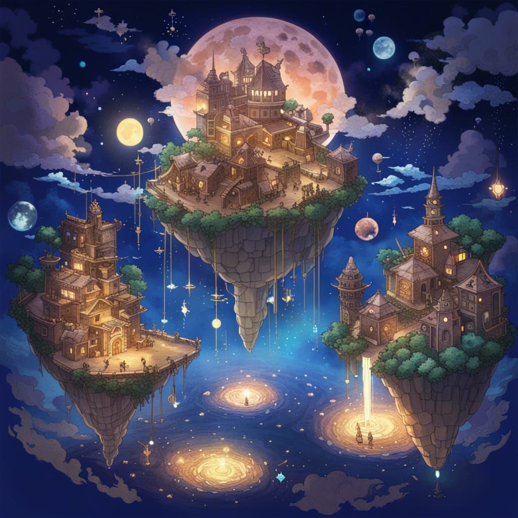 Enchanting Anime Artwork of Starry Alchemy