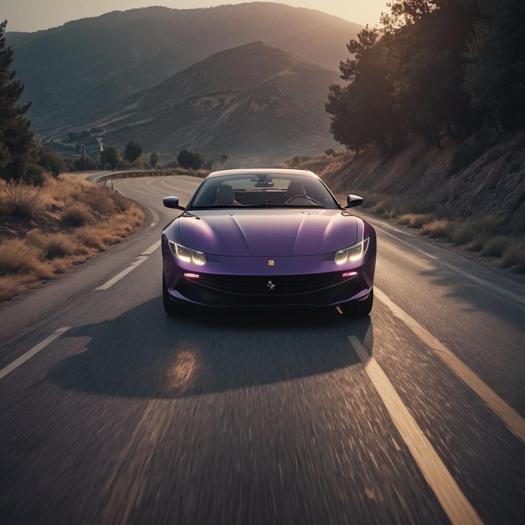 Ferrari Roma in Moody Cinematic Lighting