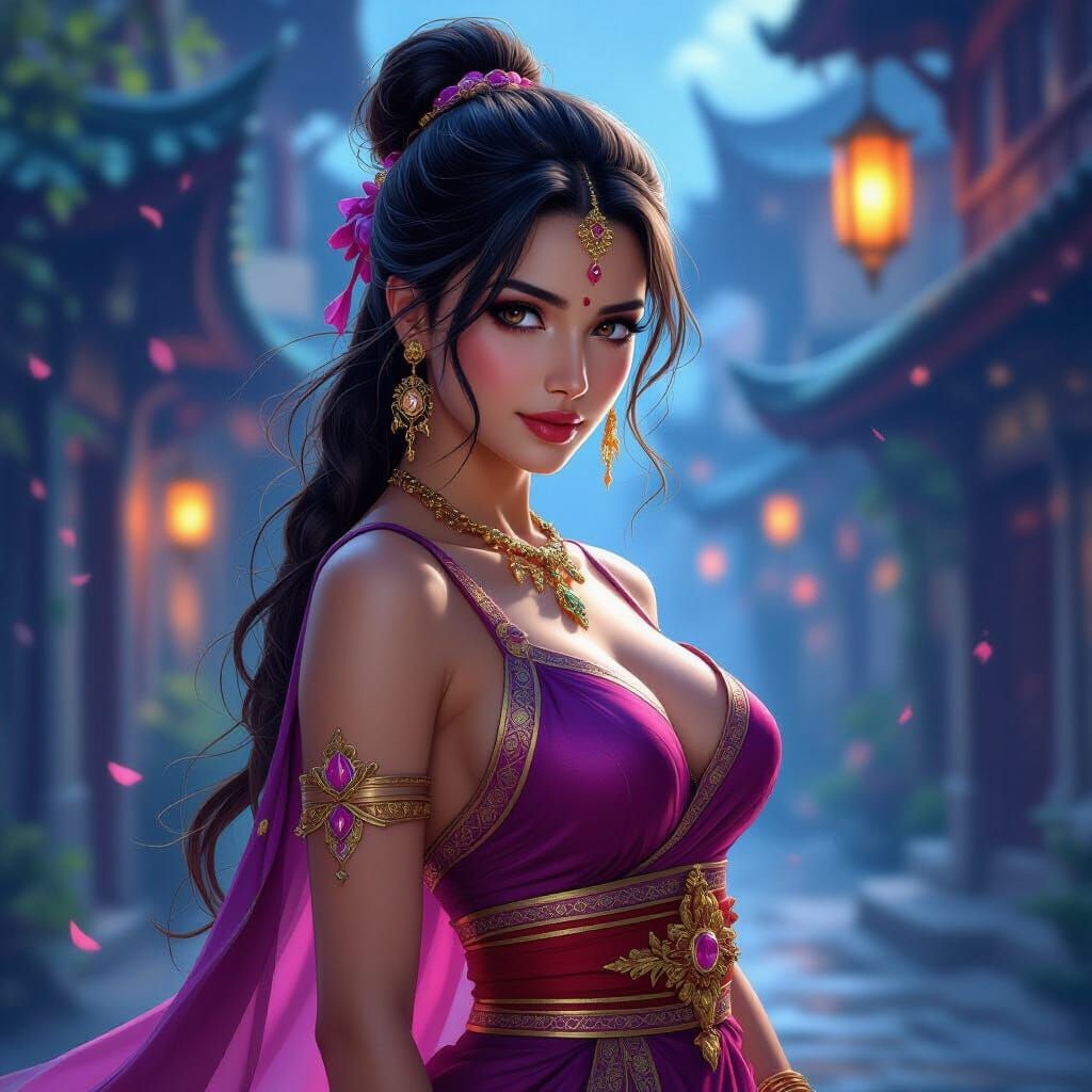 Vibrant Bollywood Movie Poster Concept Art