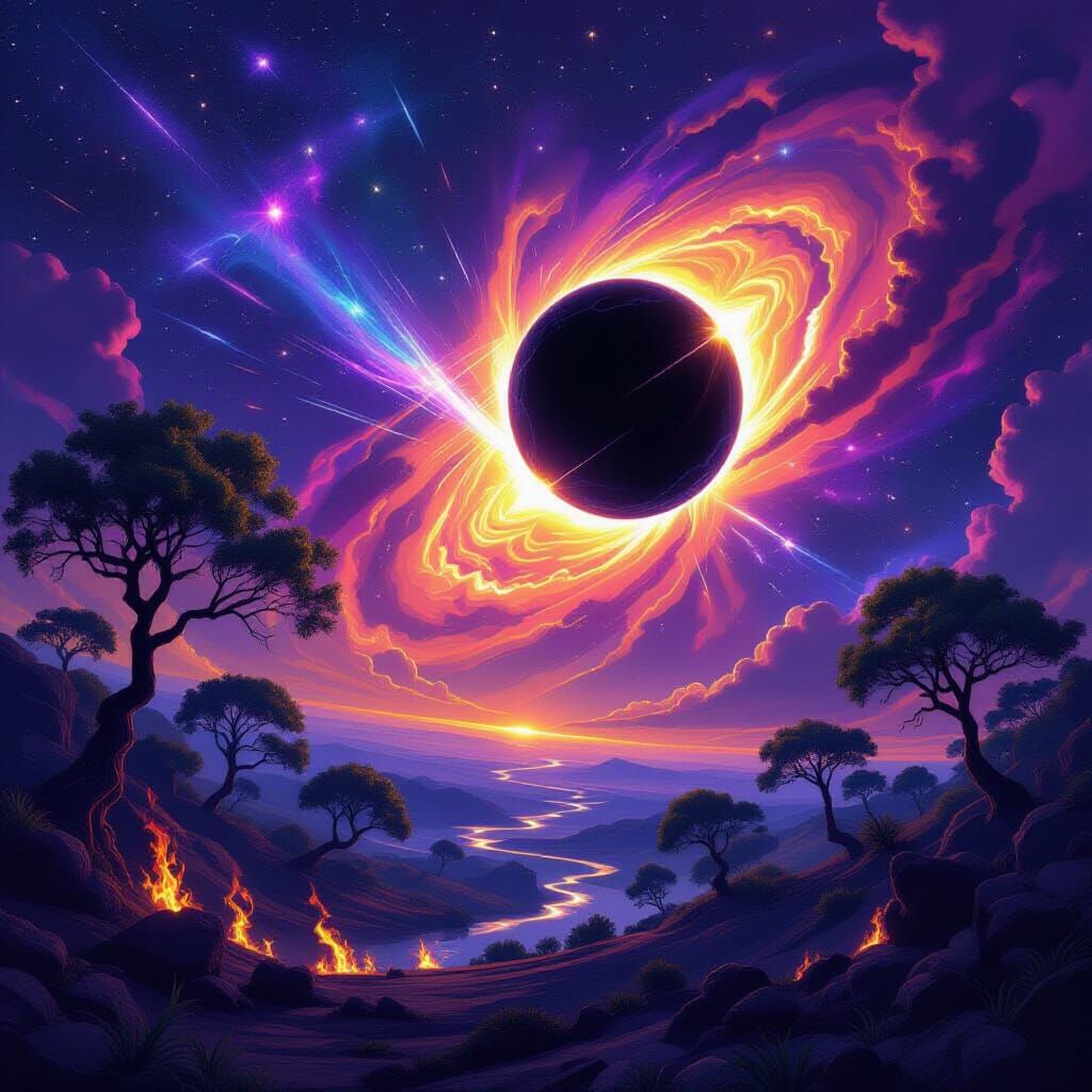 Cosmic Collision: Sun Meets Black Hole Over Alien World