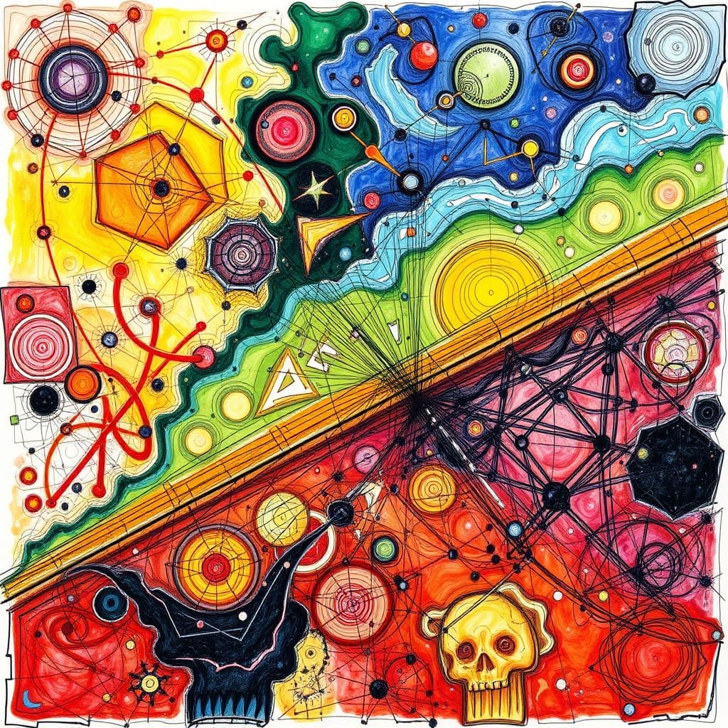 Abstract Borel–Weil–Bott Theorem as Acrylic Art