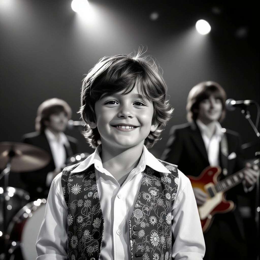 Boy with John Lennon & The Beatles on Stage