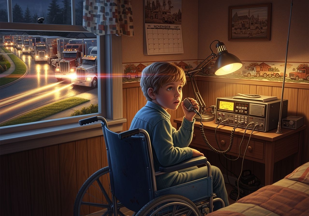 1970s Boy Communicates via CB Radio