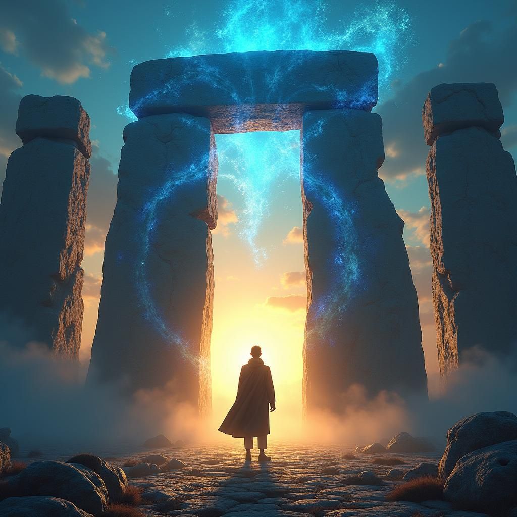 Physicist's Quantum Epiphany: Fantasy Concept Art