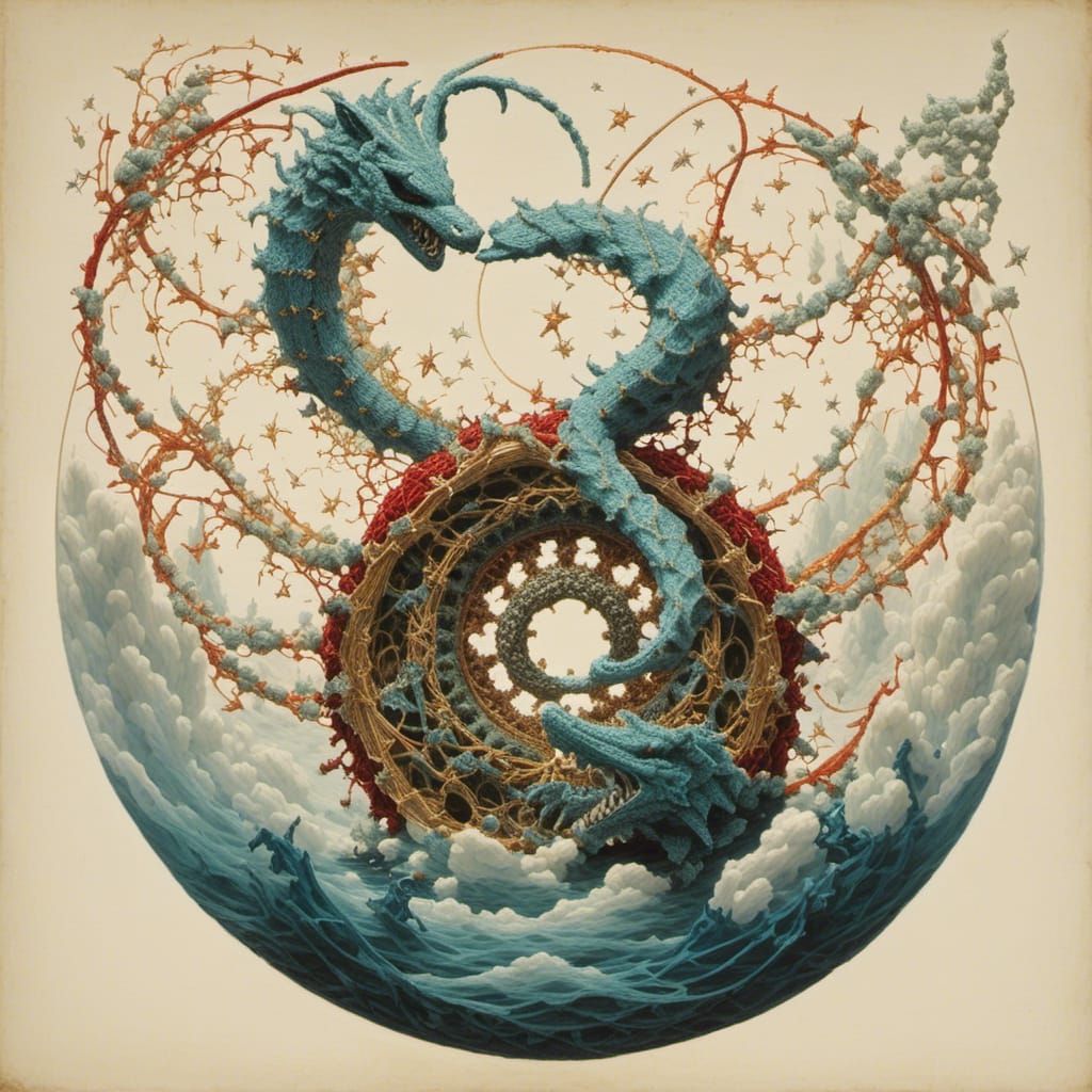 <lora:FeyCrochet:1.0> Iterosophy ouroboros