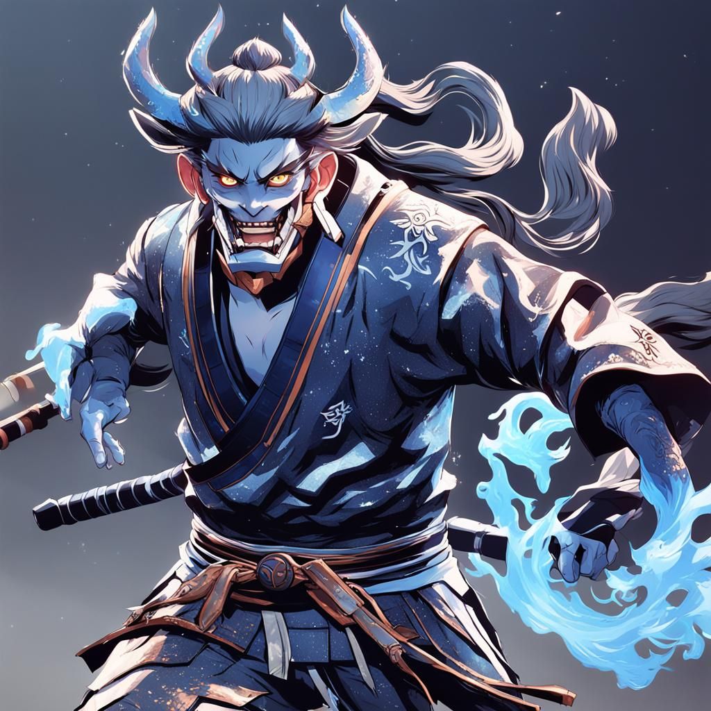 Handsome Male Yokai in 3D Anime Art