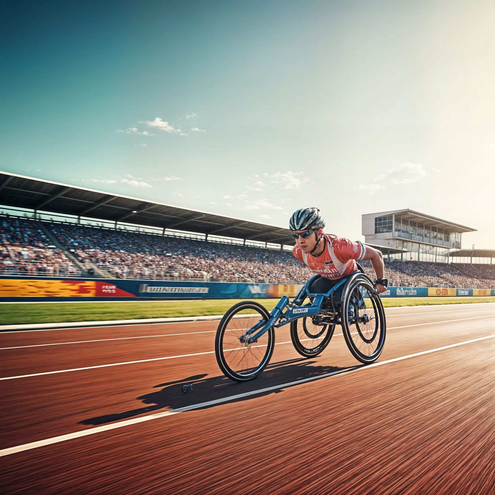 Thrilling Wheelchair Racing Action in Full Motion