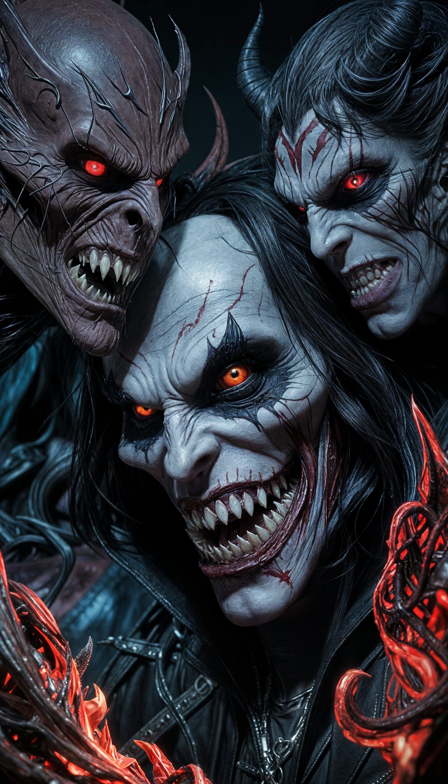 Composite Character in Photorealistic Triple Exposure