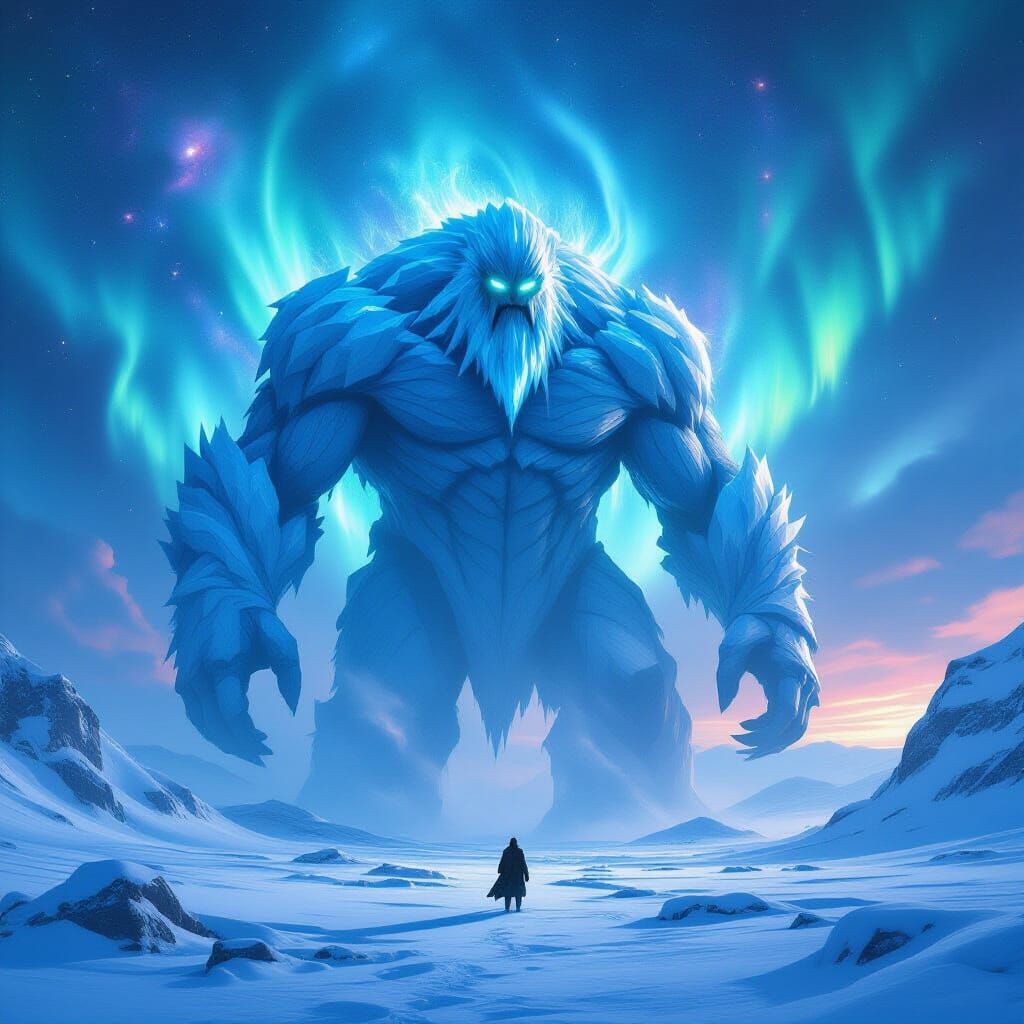 Colossal Ice Titan Emerges from Frozen Wasteland