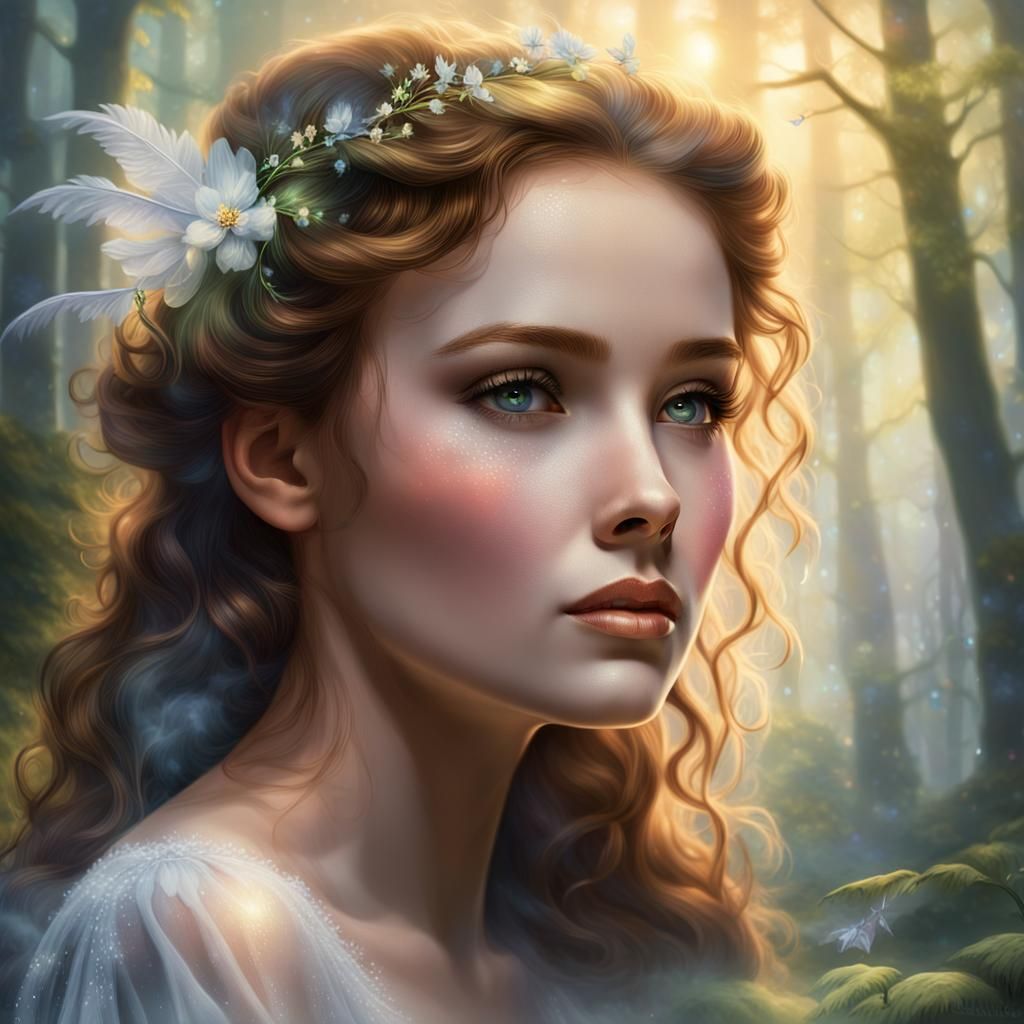 Ethereal Fantasy Portrait in Oil Painting Style