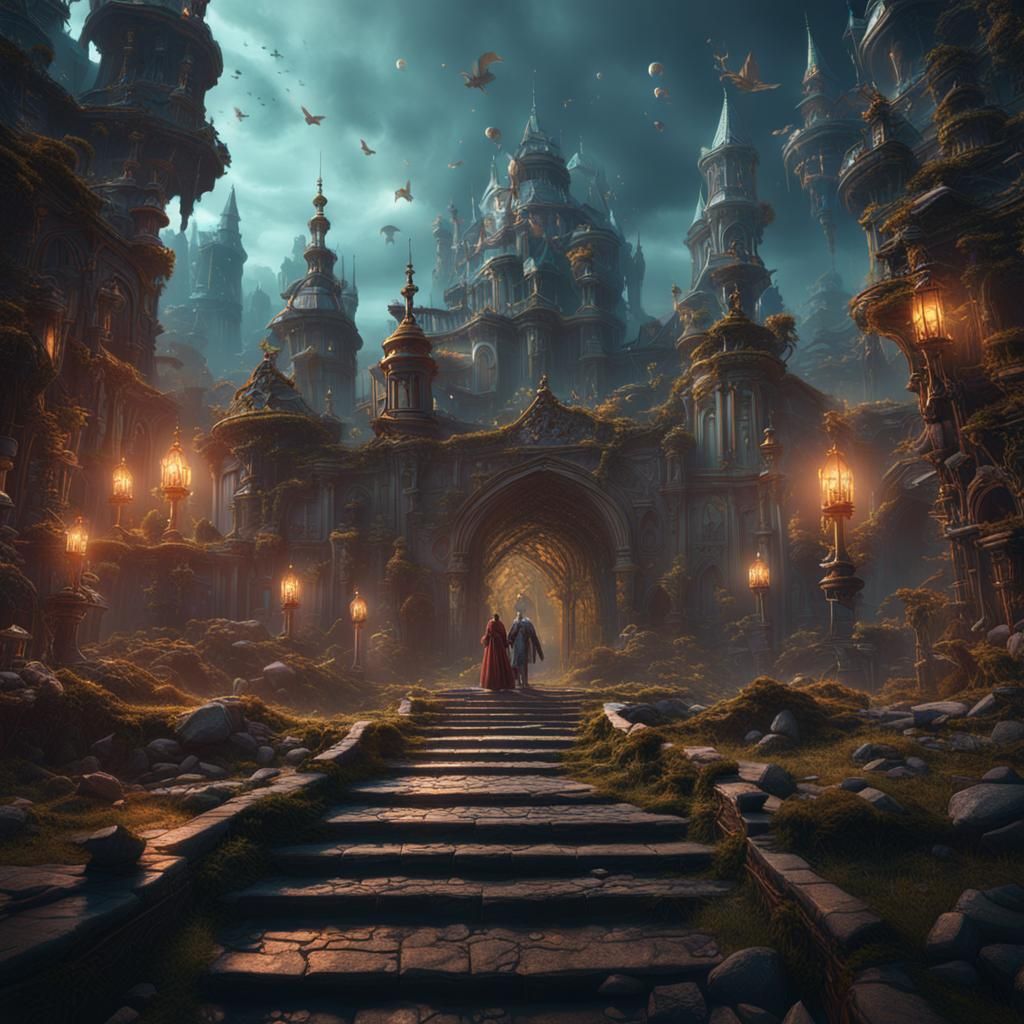Fantastical Matte Painting in Deep Color