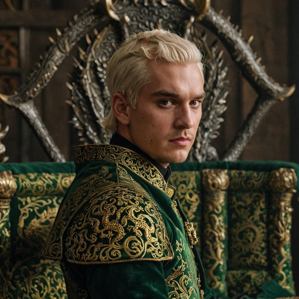 Aegon Targaryen in Luxurious Throne Room, Game of Thrones St...