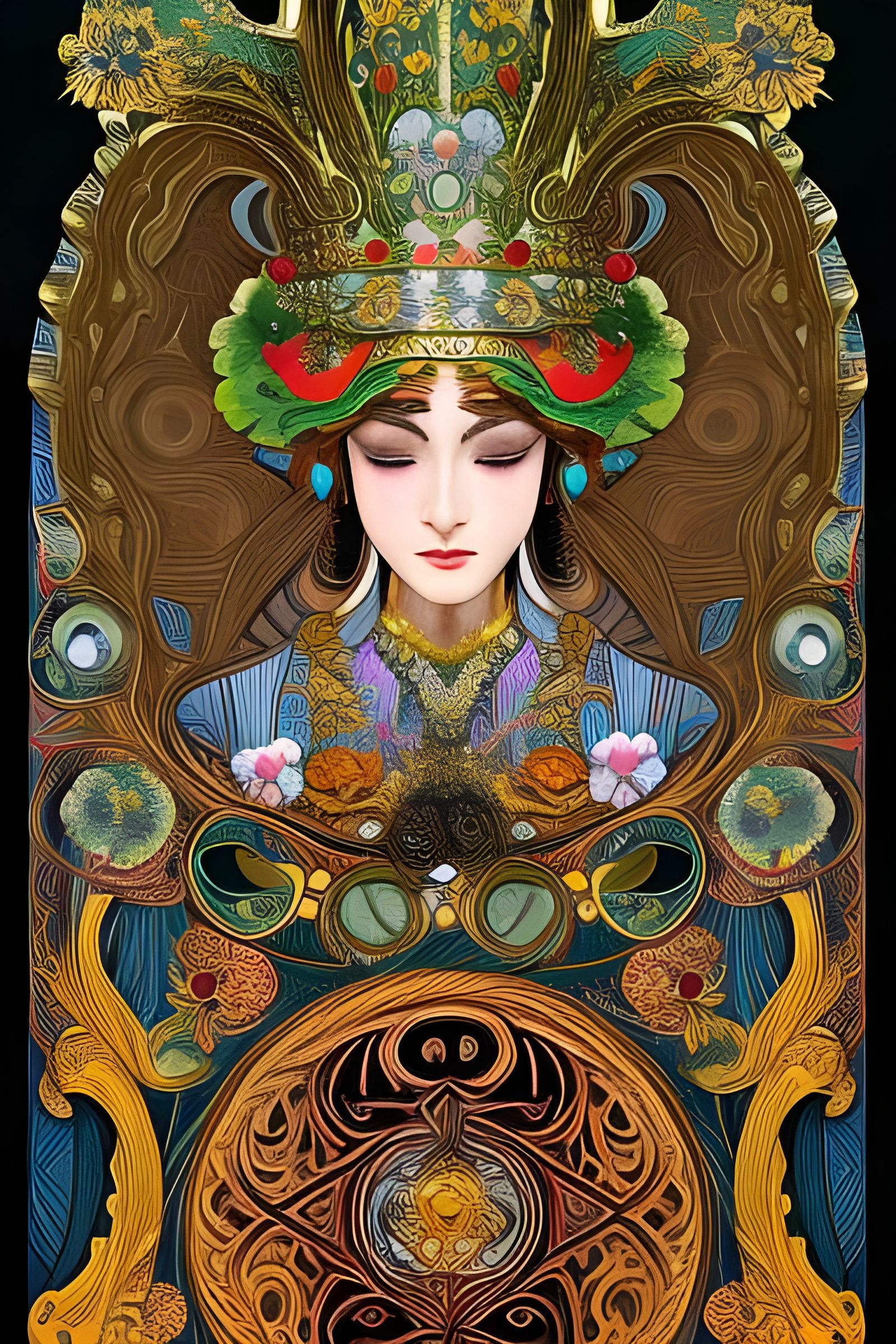 Ornate Gaelic King in Branchpunk Style