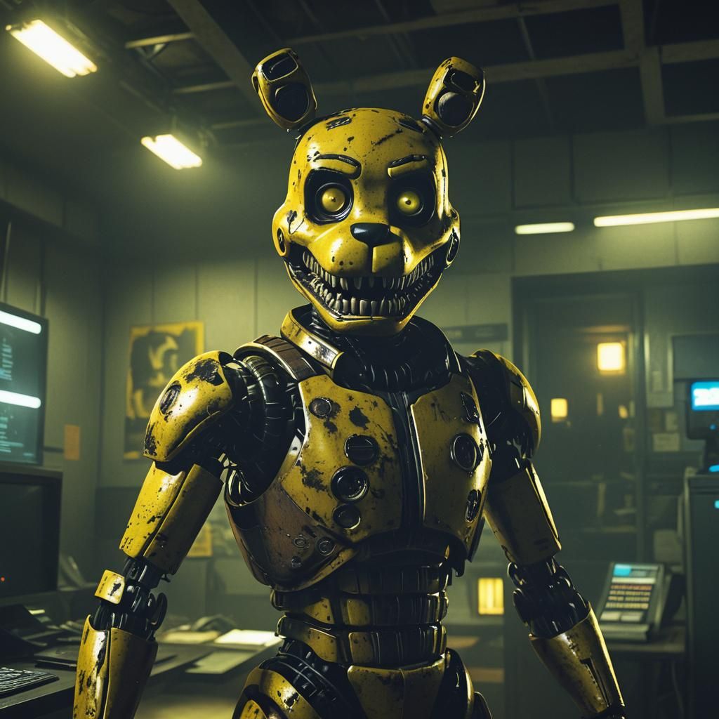 Phantom Bonnie in FNAF 3 Security Office