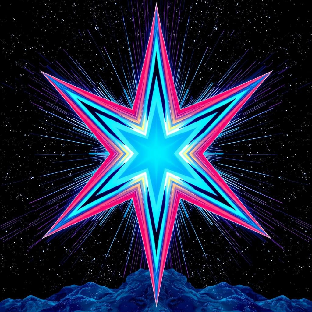 Vibrant Supernova Explosion in a Triadic Color Scheme