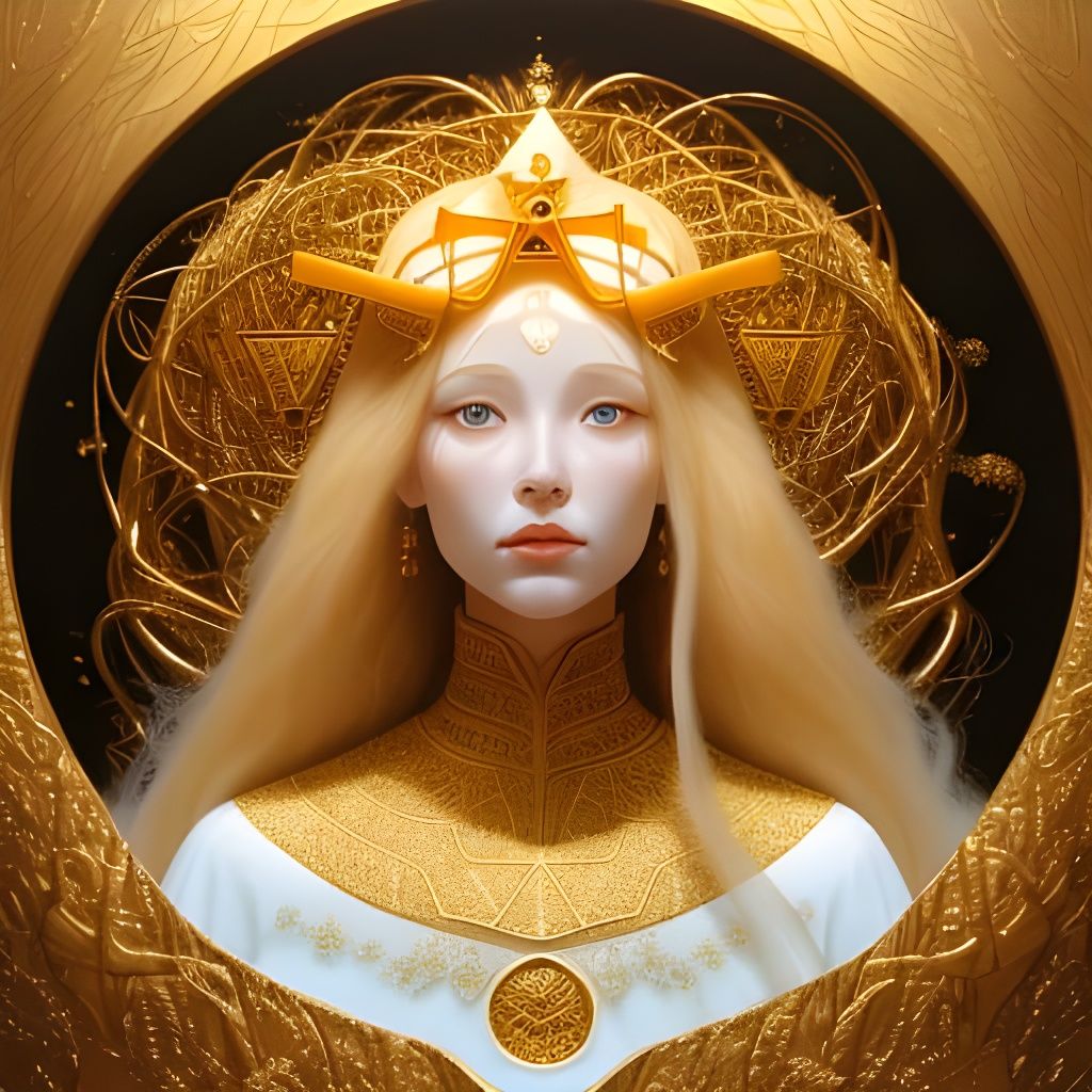 Golden portrait of untold world