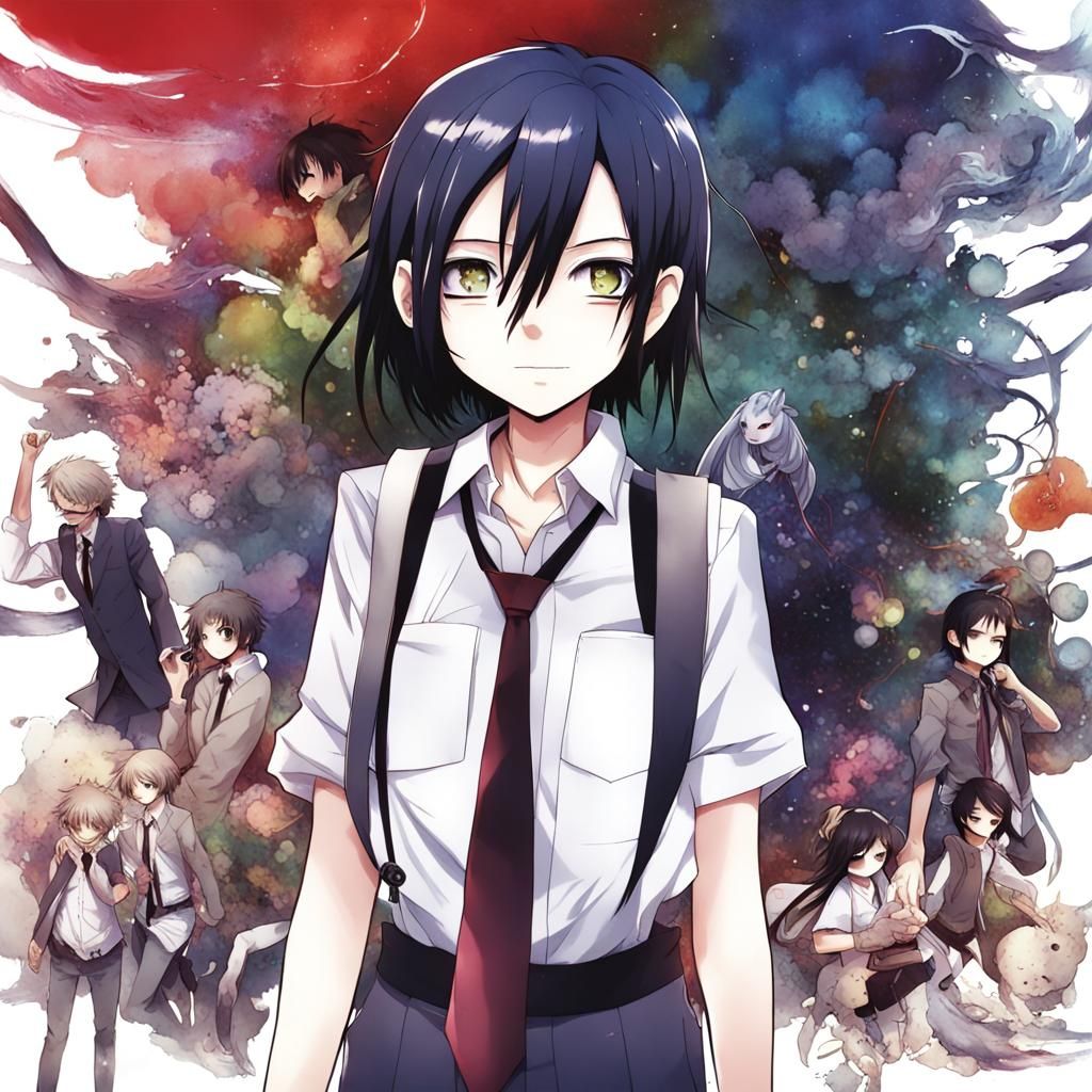 Wednesday Addams in Anime Key Visual Style