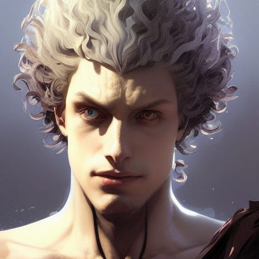 Edmond Dantes Portrait in Art Nouveau Style