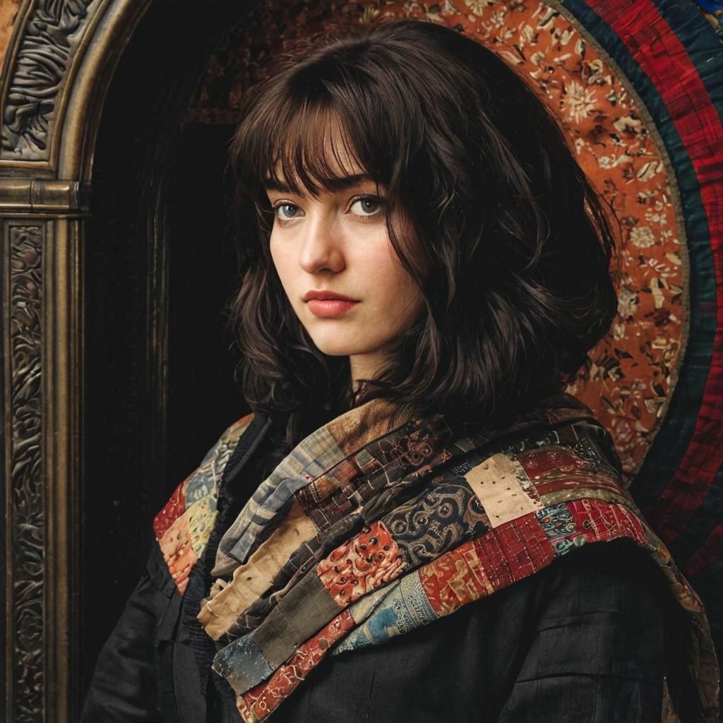 Colorful Patchwork Quilts Made of Cloth Patches