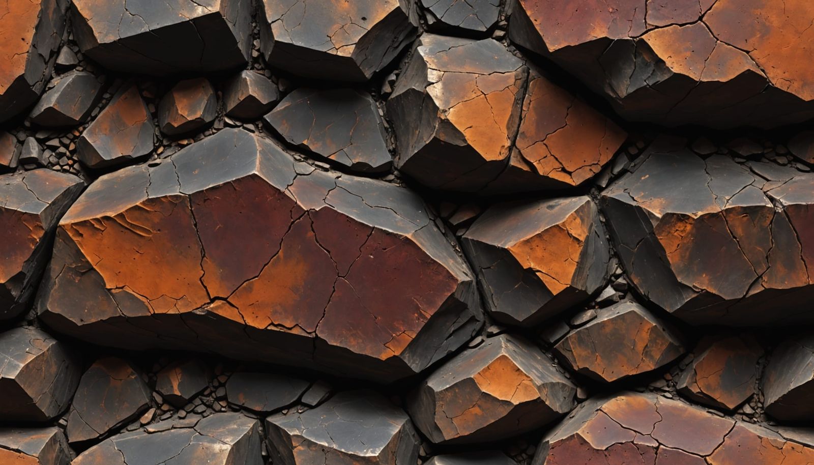 Realistic Cave Wall Texture with Red and Rusty Tones