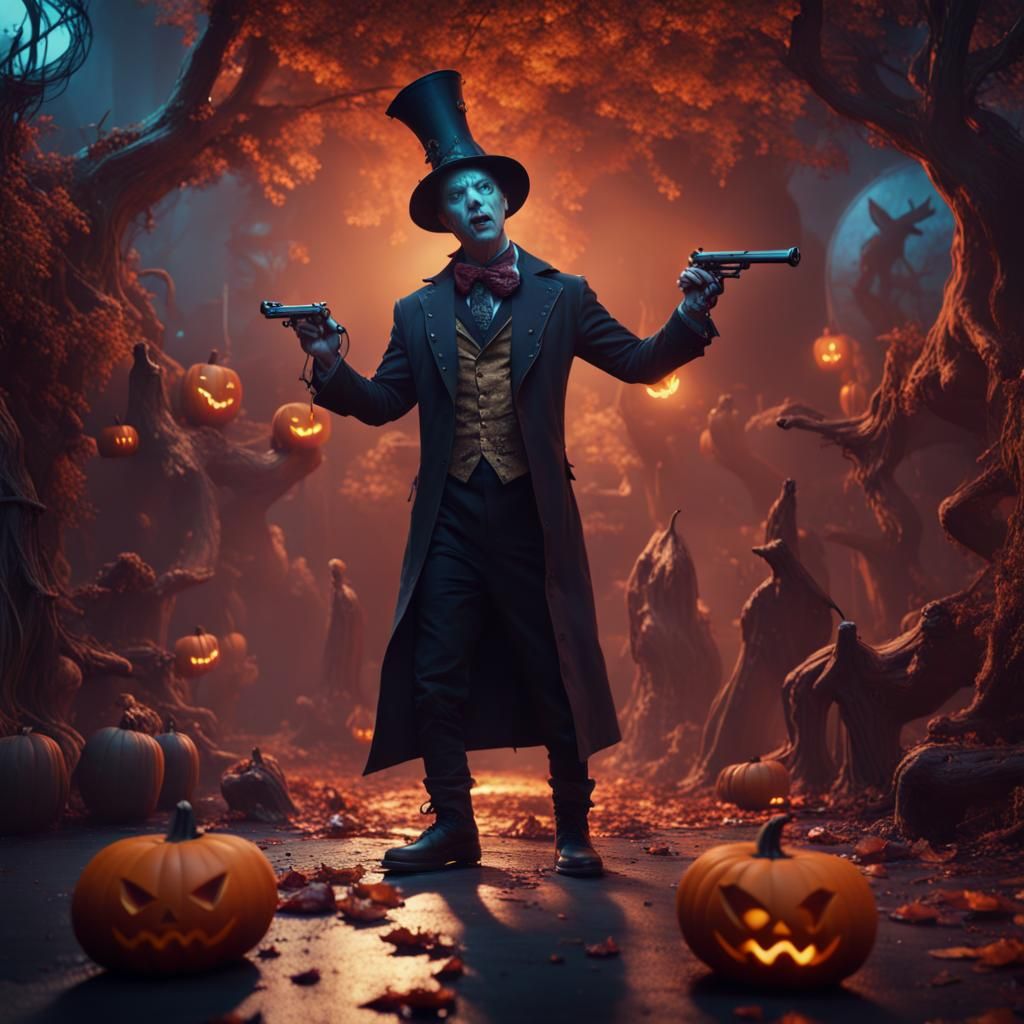 Mister Halloween Shoots Music Video: Detailed Matte Painting