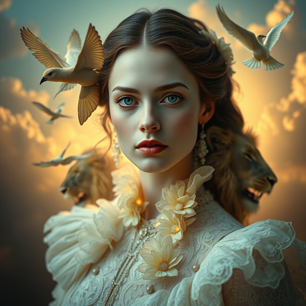 Ethereal Victorian Heroine in Dreamlike 8K Detail