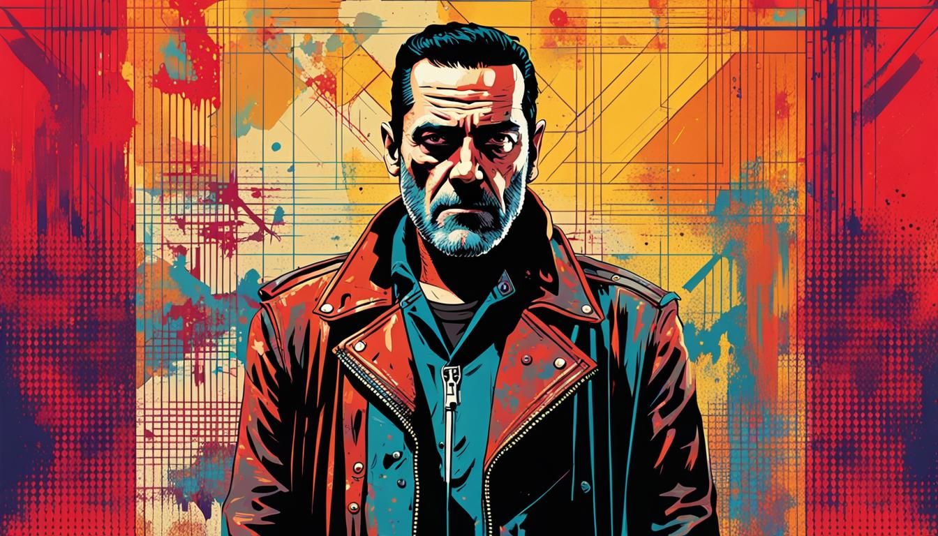 Negan Pop Art Screen Print in 8K
