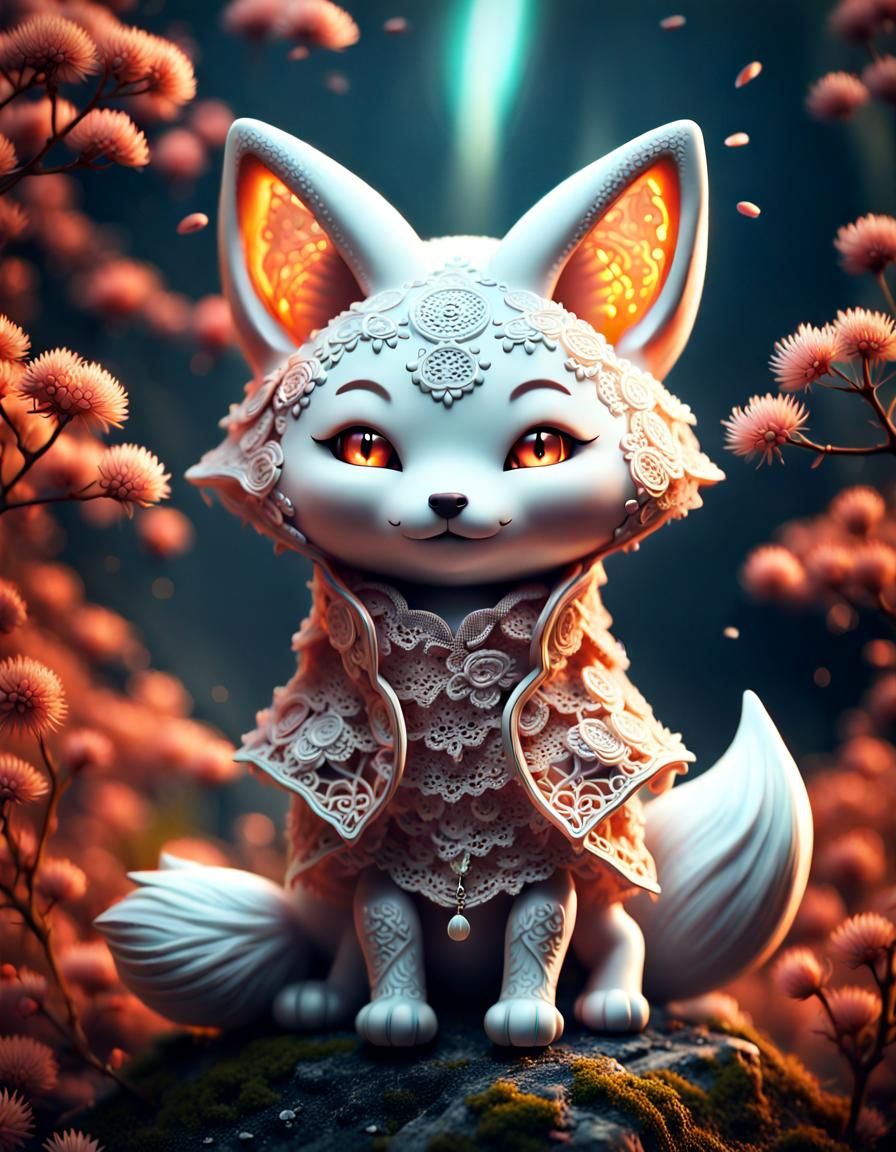 Lace kitsune