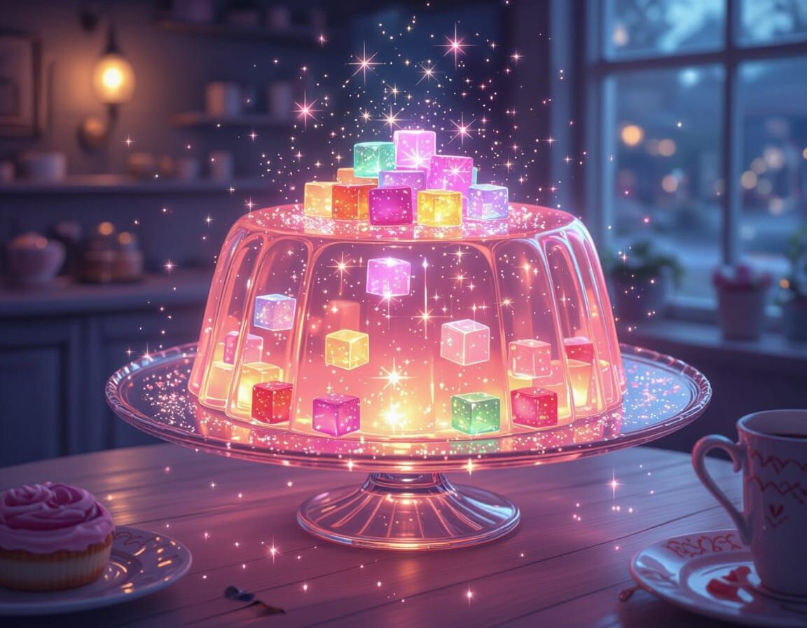 Enchanting gelatin dessert