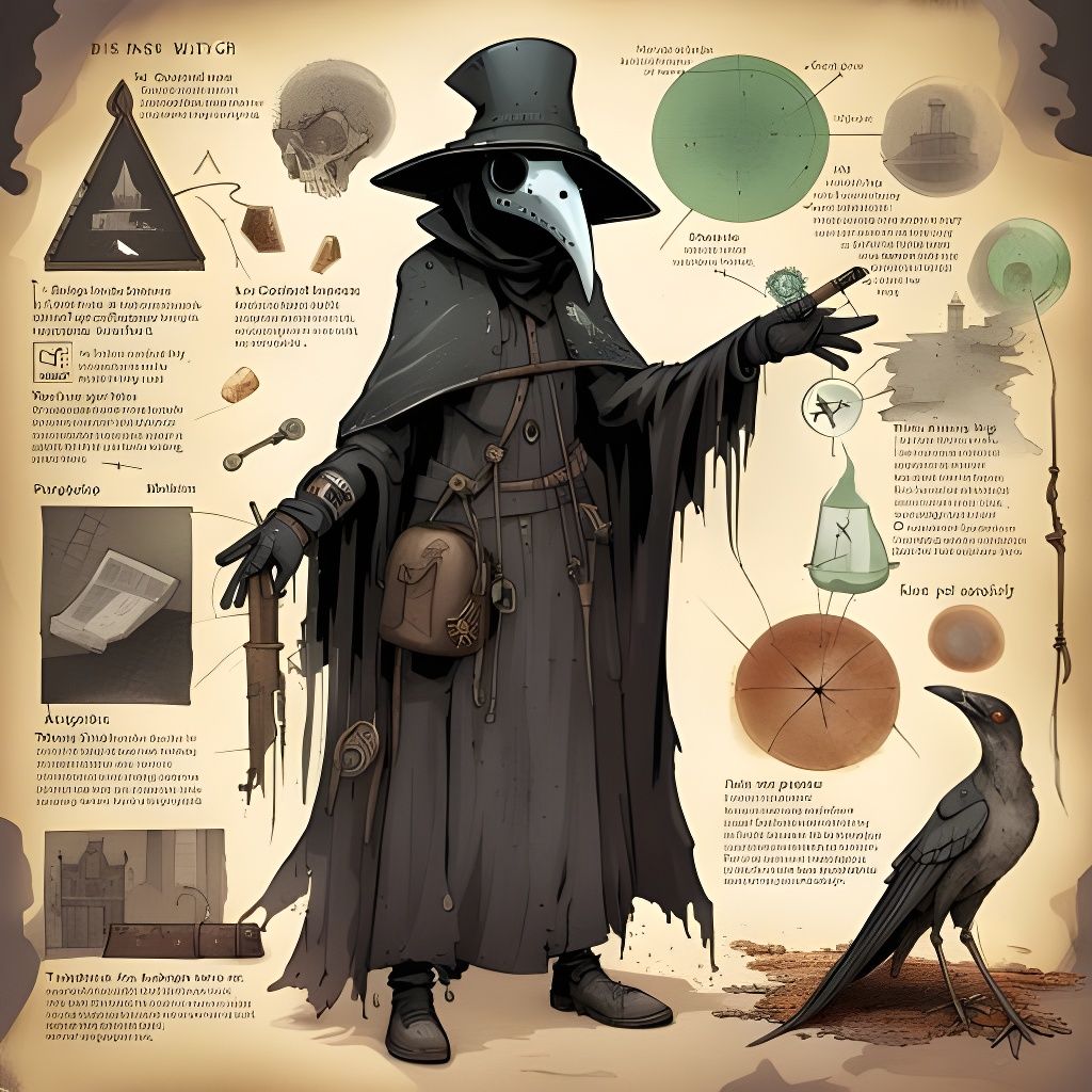 Post-Apocalyptic Plague Doctor with Magical Properties
