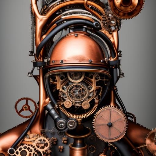 Steampunk Monks Overseeing Clockwork Machinery