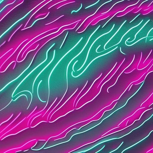 Synth-Wave Neon Icicles with Diamond Pattern