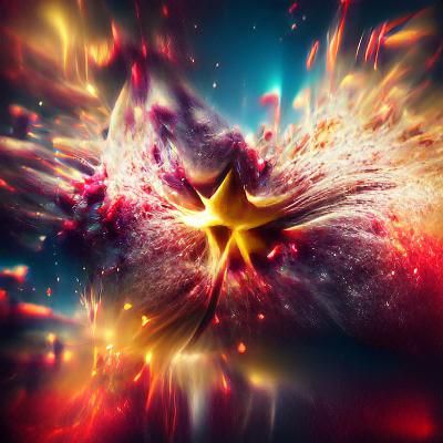 Exploding Star in Abstract 3D
