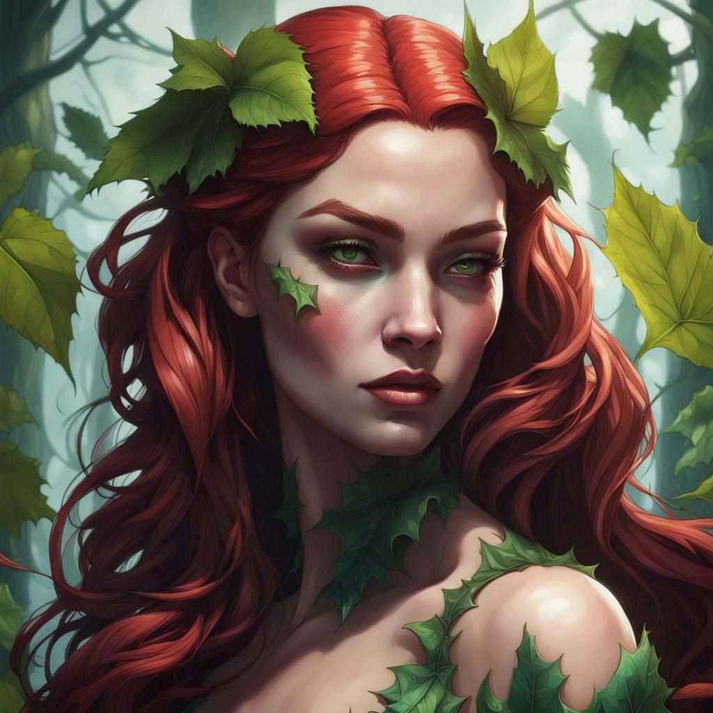 Poison Ivy Portrait in Artgerm Style
