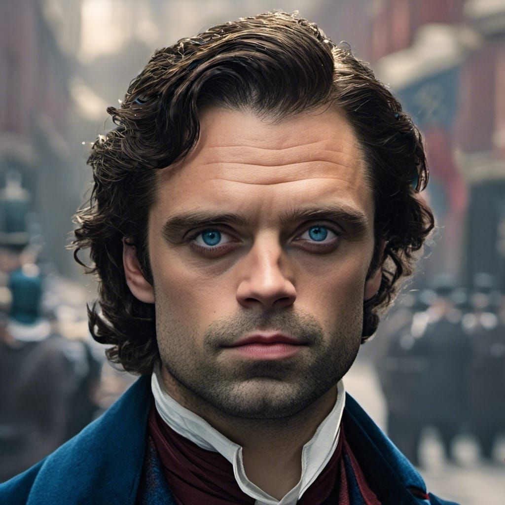 London Gentleman in Misty Street, Hyperrealistic Portrait