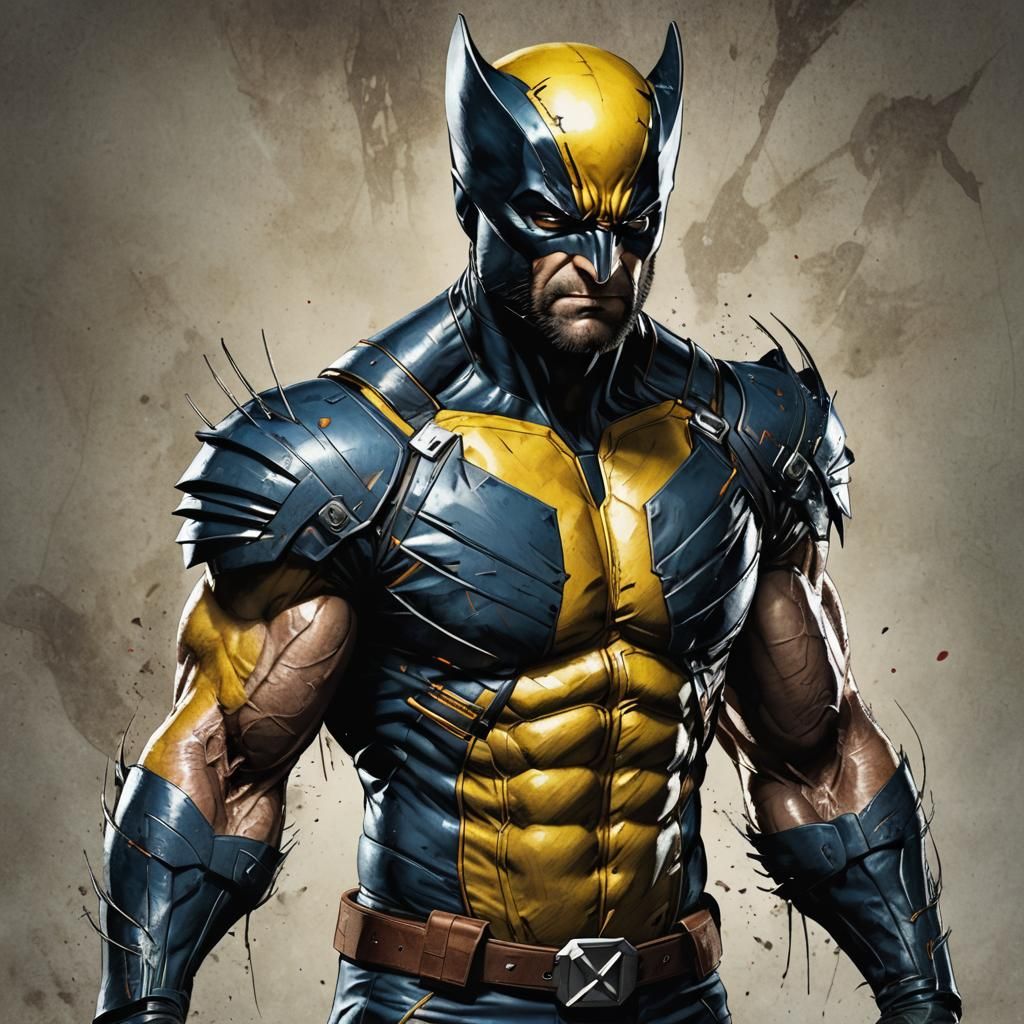 Hyperrealistic Wolverine X-Men Portrait with Claws