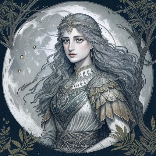 Diana, the Roman goddess of the hunt, nature, and the moon, ...
