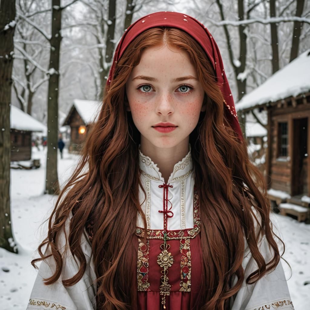 Anime Girl in Turkish Clothes, 3D Art