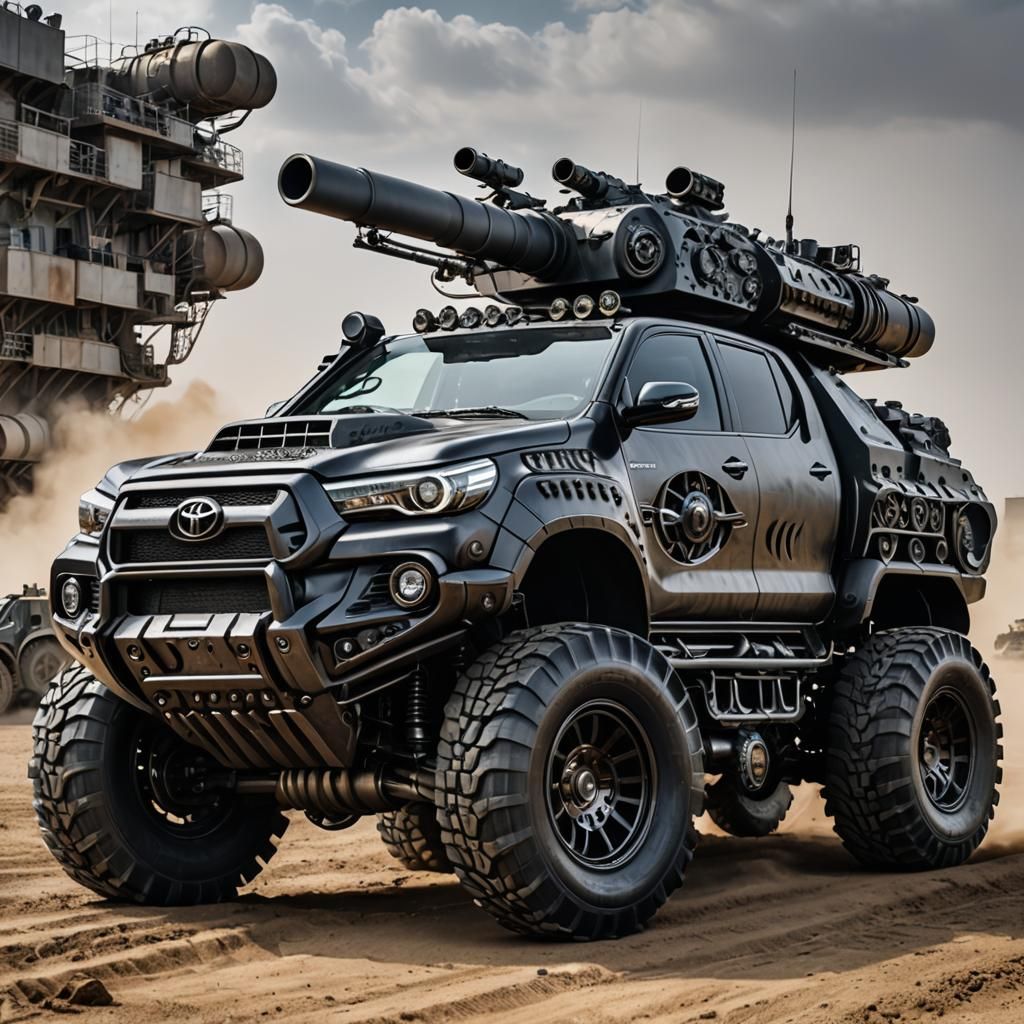 Toyota Hilux Tank Inspired by Giger