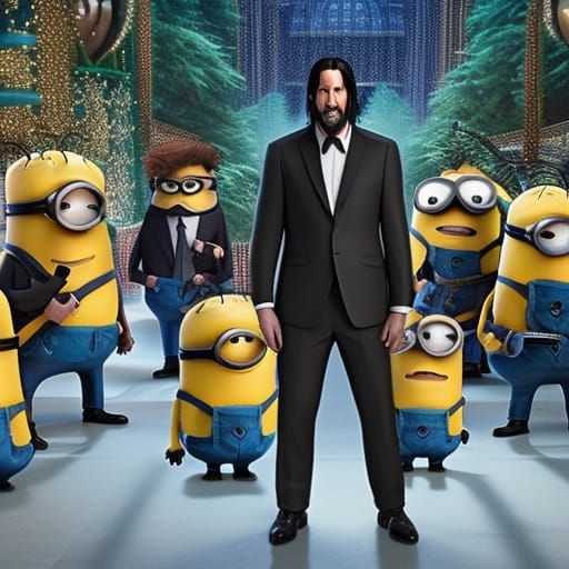 John Wick and The Minions: Animated Film Still
