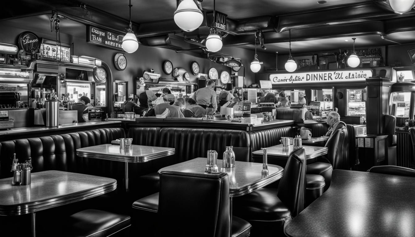 1930s Diner: Vivid Black and White Photography