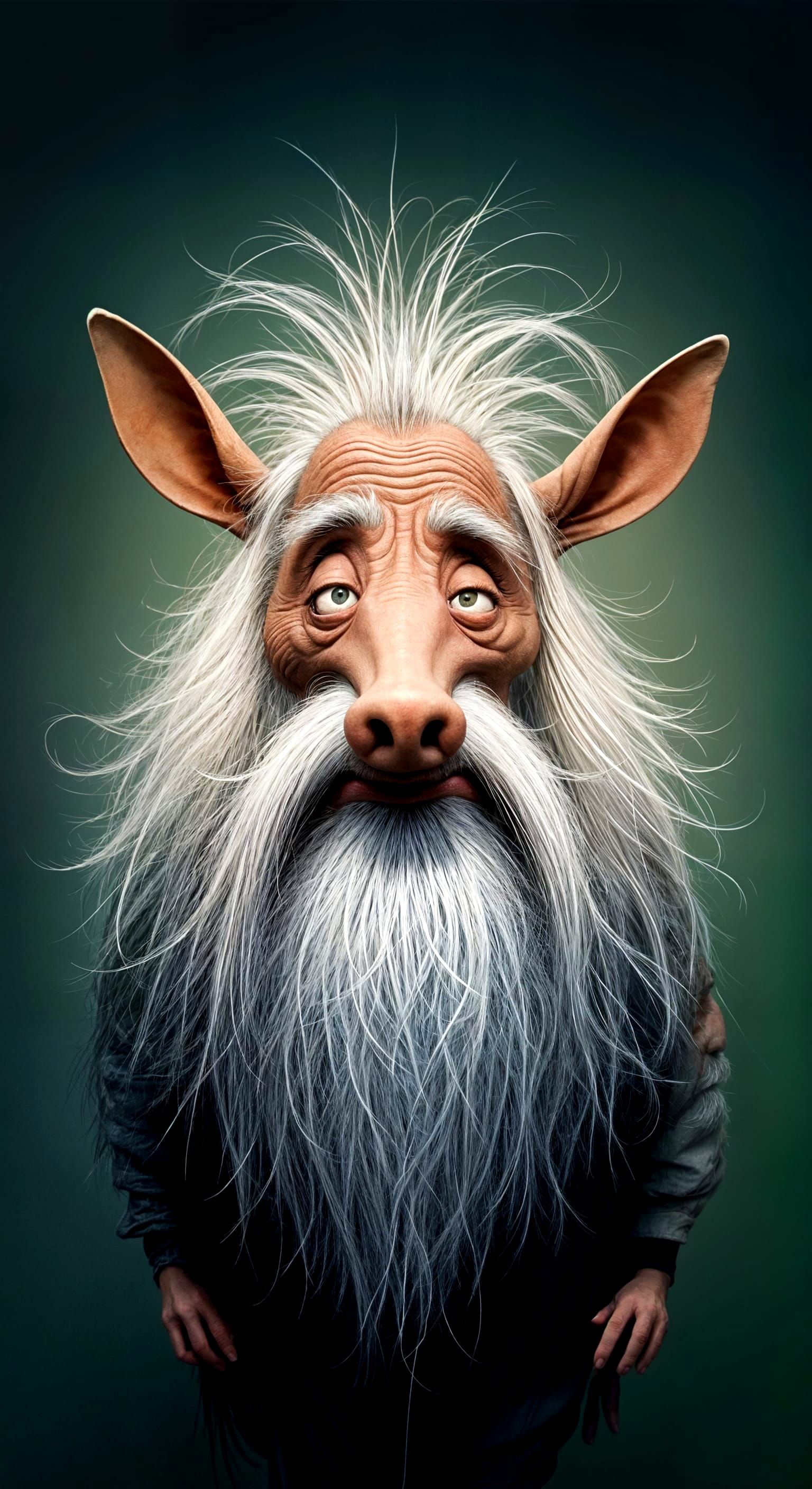 Exuberant Aardvark in Ronald Searle Style