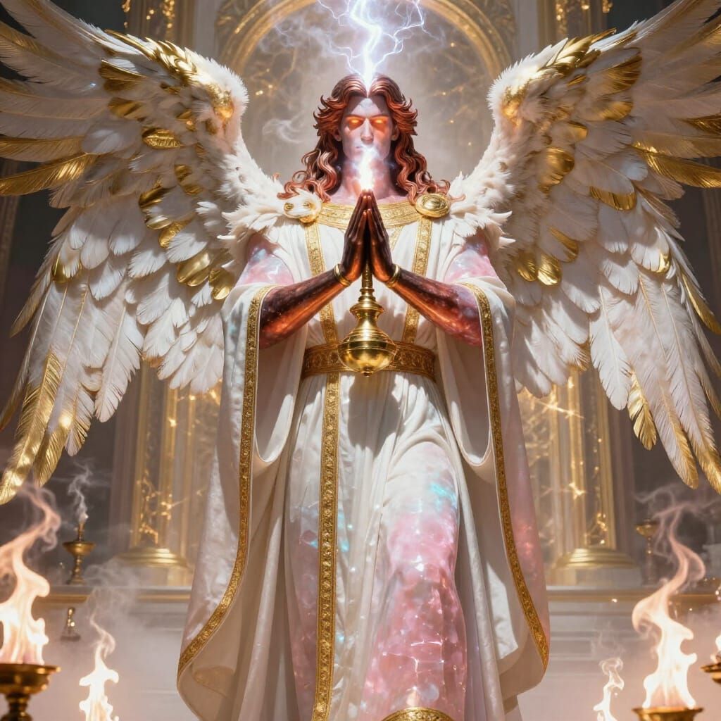 Archangel Selaphiel Malakh, Humble Sovereign in Rose Quartz ...