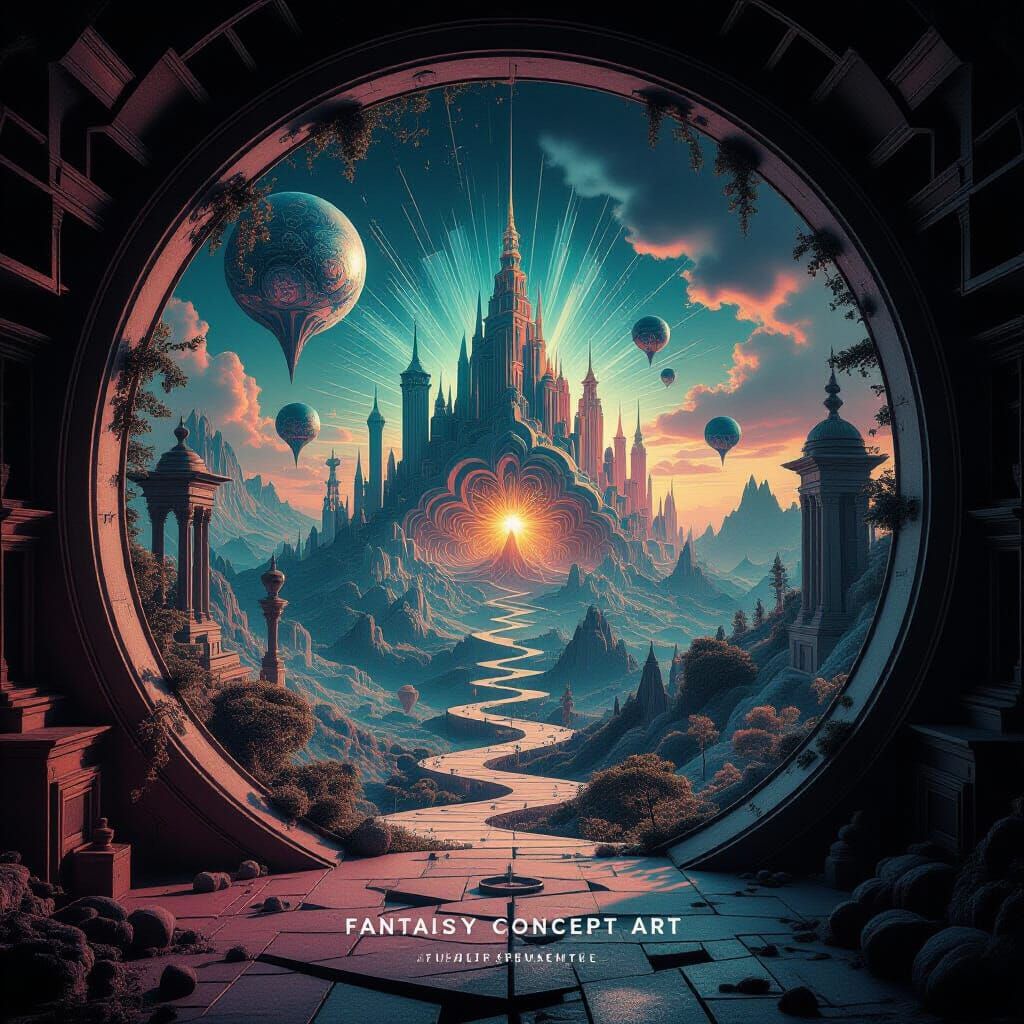 Hyper-Surreal Cinematic Dreamscape Masterpiece